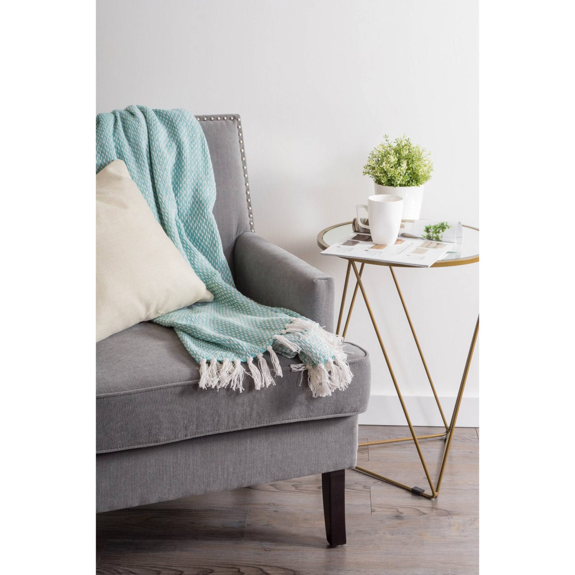 DII® Aqua Woven Throw